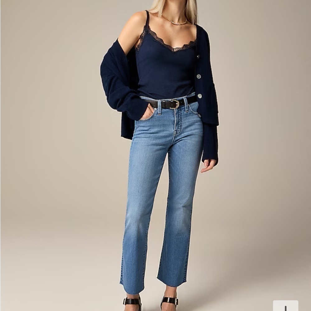 J crew Mid-rise cropped kickout jean in 2003 super-stretch